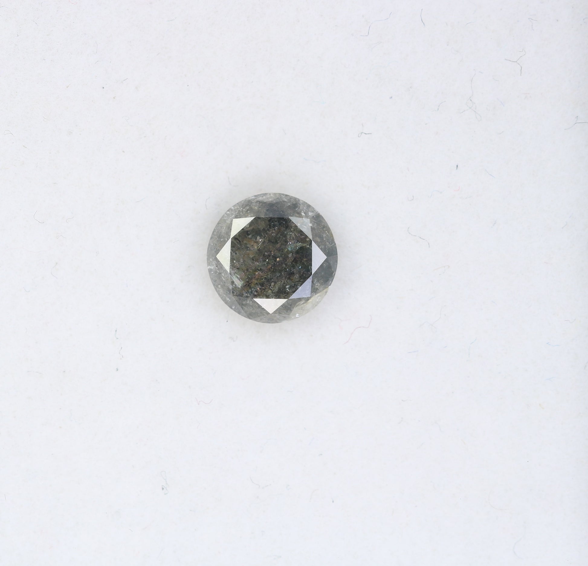 0.99 CT Round Brilliant Cut Salt and Pepper Diamond For Engagement Ring - JayKrishna Diamond