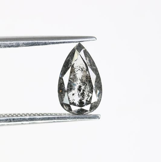 Loose Pear Cut Diamond 1.22 Carat Natural Salt And Pepper Diamond For Engagement Ring - JayKrishna Diamond