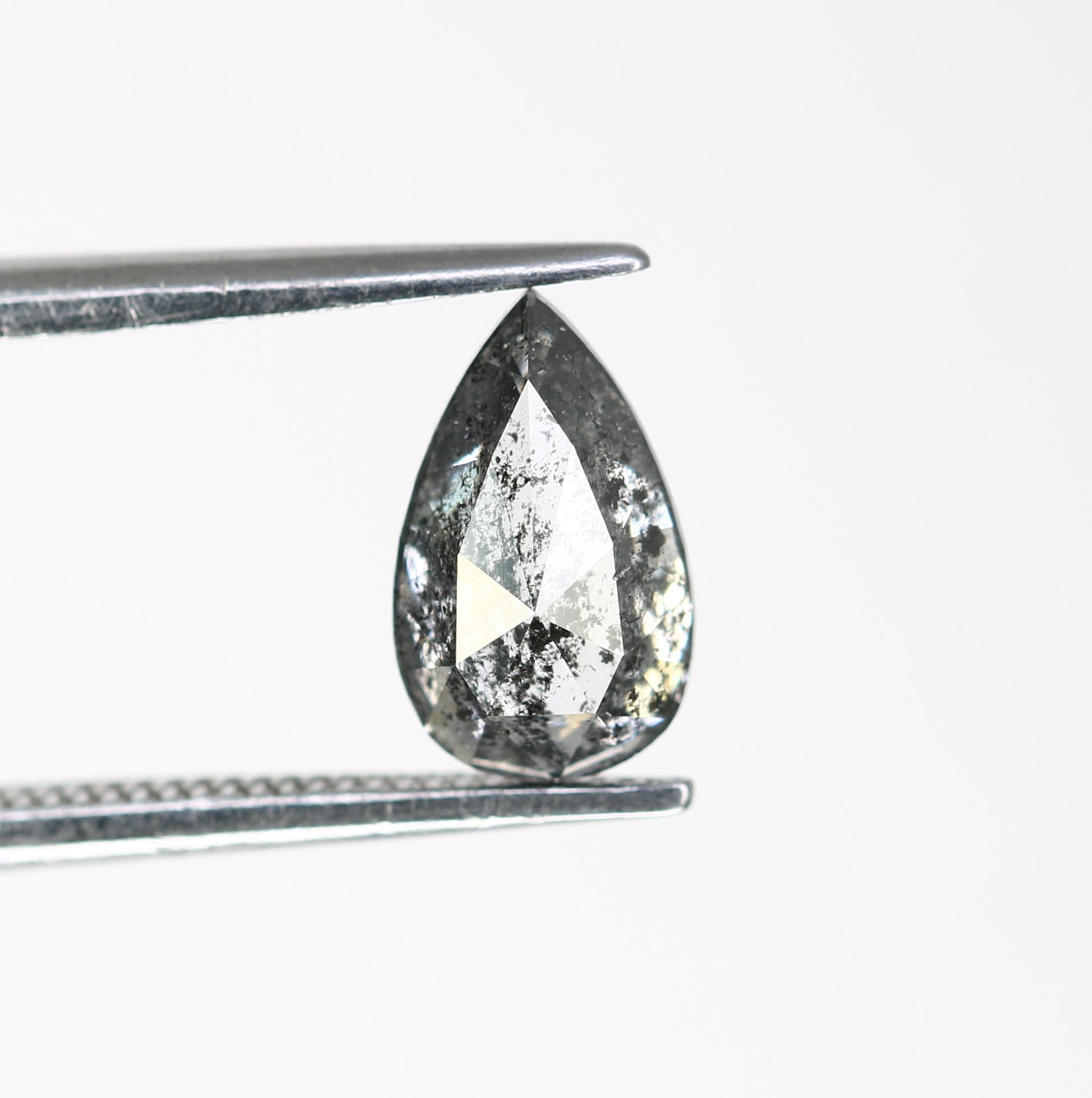 Loose Pear Cut Diamond 1.22 Carat Natural Salt And Pepper Diamond For Engagement Ring - JayKrishna Diamond
