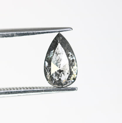 Loose Pear Cut Diamond 1.22 Carat Natural Salt And Pepper Diamond For Engagement Ring - JayKrishna Diamond