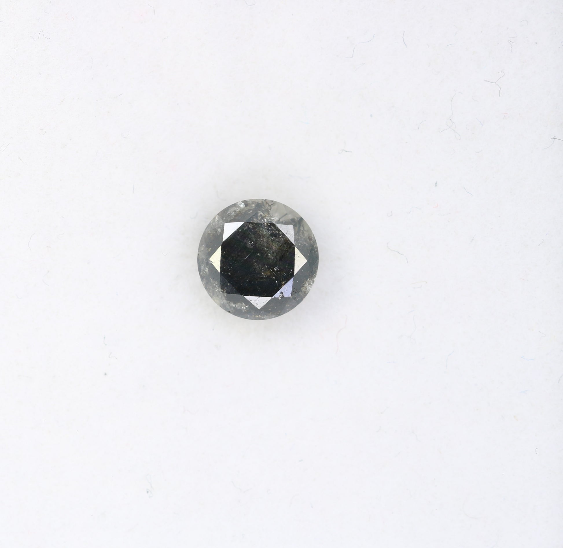 1.12 CT Beautiful Round Shape Brilliant Cut Natural Salt And Pepper Diamond For Proposal Ring - JayKrishna Diamond