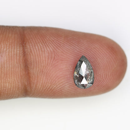 Loose Pear Cut Diamond 1.22 Carat Natural Salt And Pepper Diamond For Engagement Ring - JayKrishna Diamond