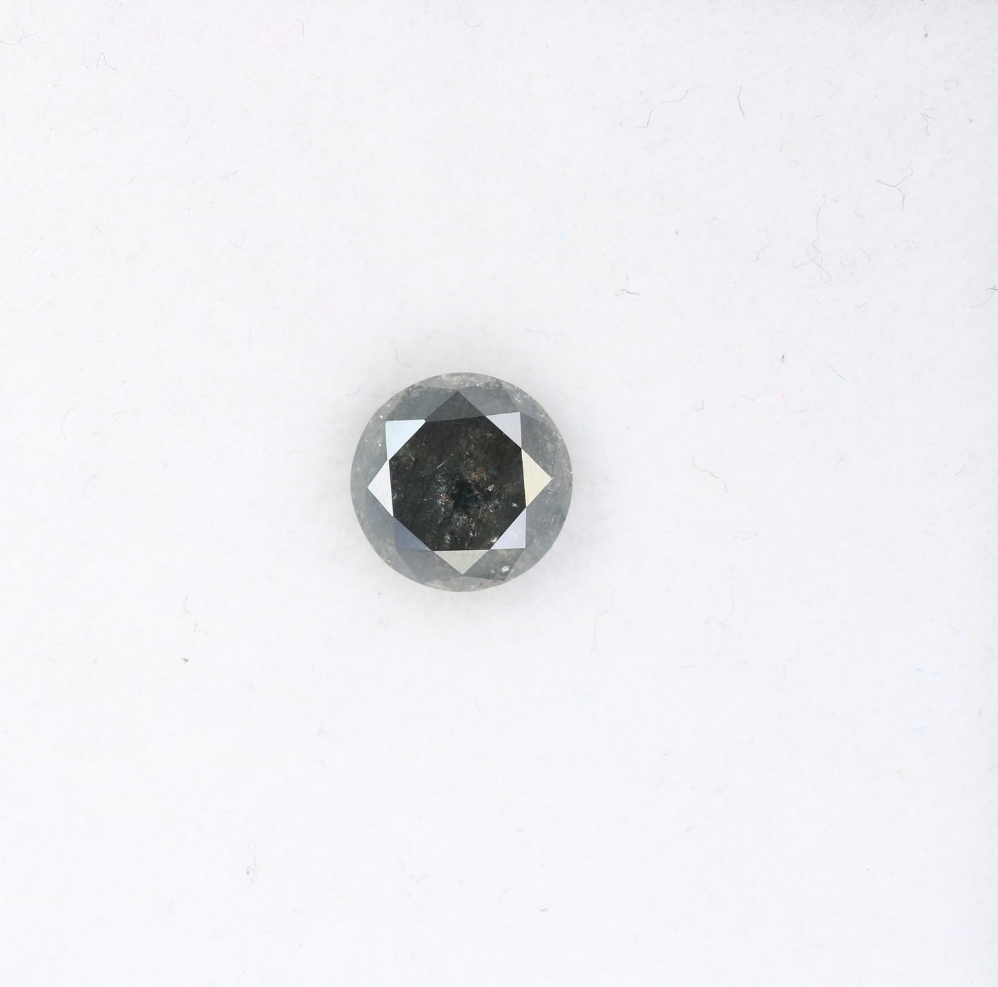 1.13 CT Loose Round Brilliant Cut Fancy Salt And Pepper Natural Diamond For Engagement Ring - JayKrishna Diamond