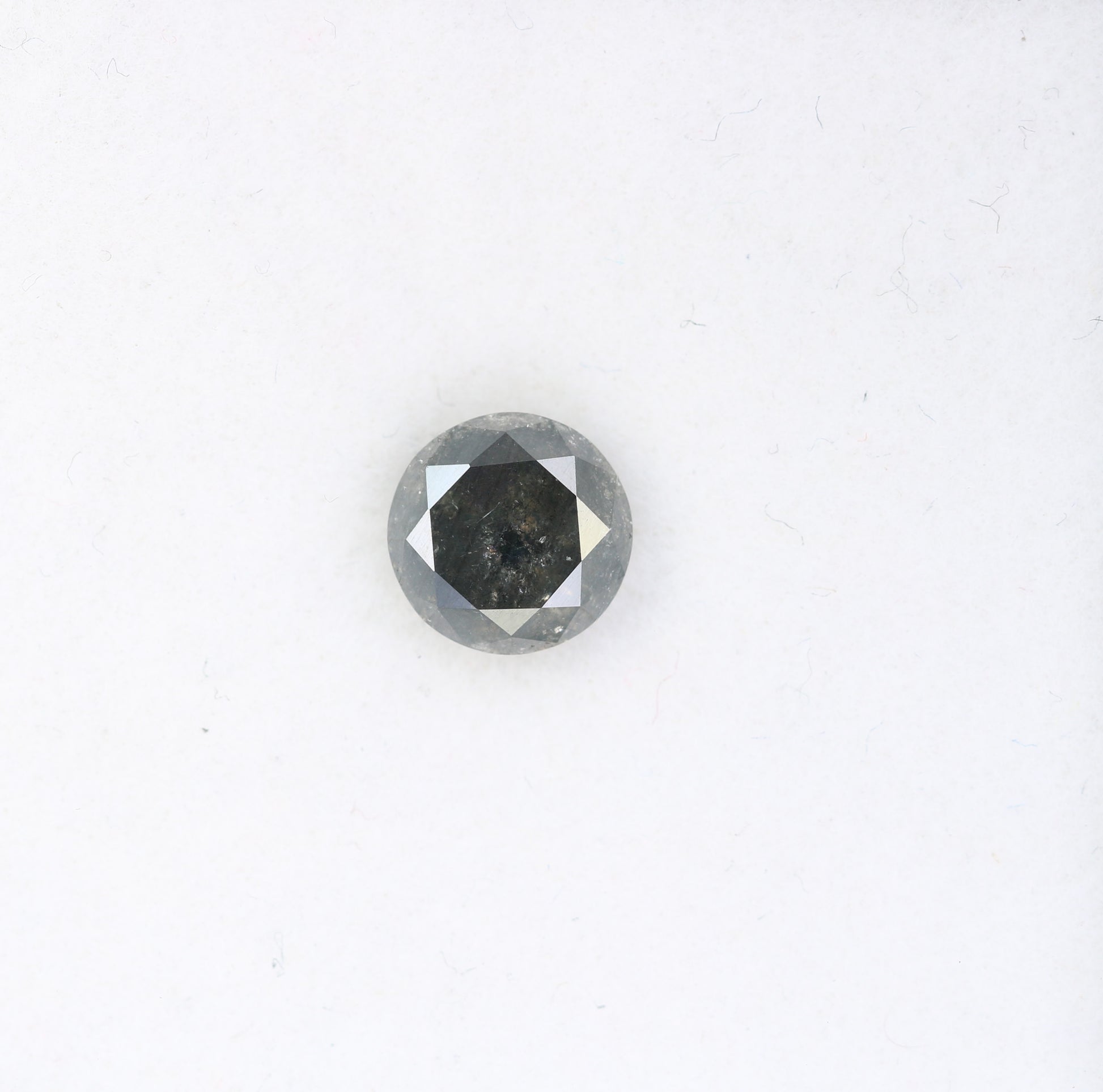 1.13 CT Loose Round Brilliant Cut Fancy Salt And Pepper Natural Diamond For Engagement Ring - JayKrishna Diamond