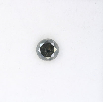 1.13 CT Loose Round Brilliant Cut Fancy Salt And Pepper Natural Diamond For Engagement Ring - JayKrishna Diamond