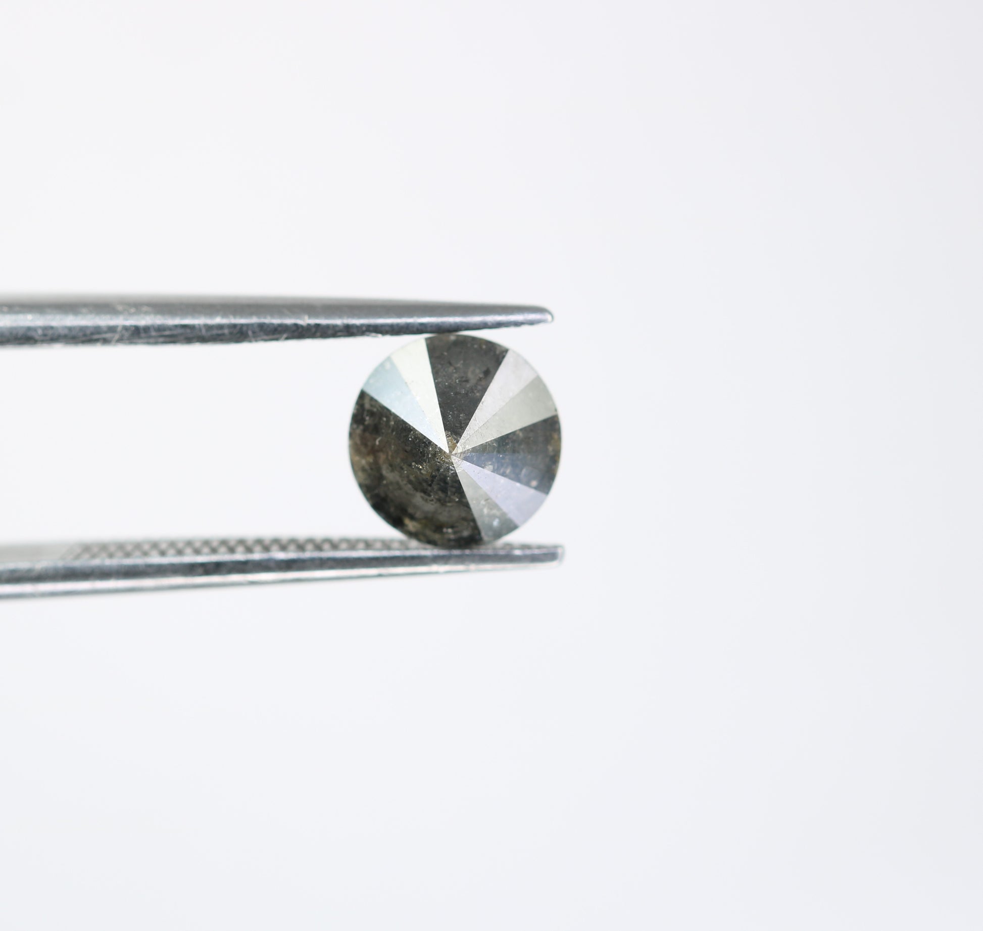 1.13 CT Loose Round Brilliant Cut Fancy Salt And Pepper Natural Diamond For Engagement Ring - JayKrishna Diamond