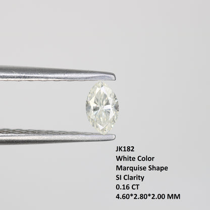 0.16 CT Marquise Cut White Natural Diamond - Loose Gemstone for Engagement Rings & Fine Jewelry - JayKrishna Diamond