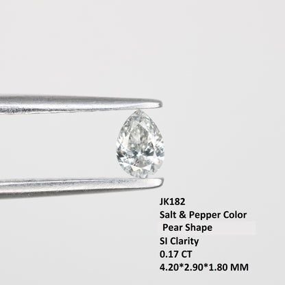 0.17 CT Salt and Pepper Pear Shape Diamond for Engagement Rings, Custom Jewelry, and Stylish Bracelets - JayKrishna Diamond