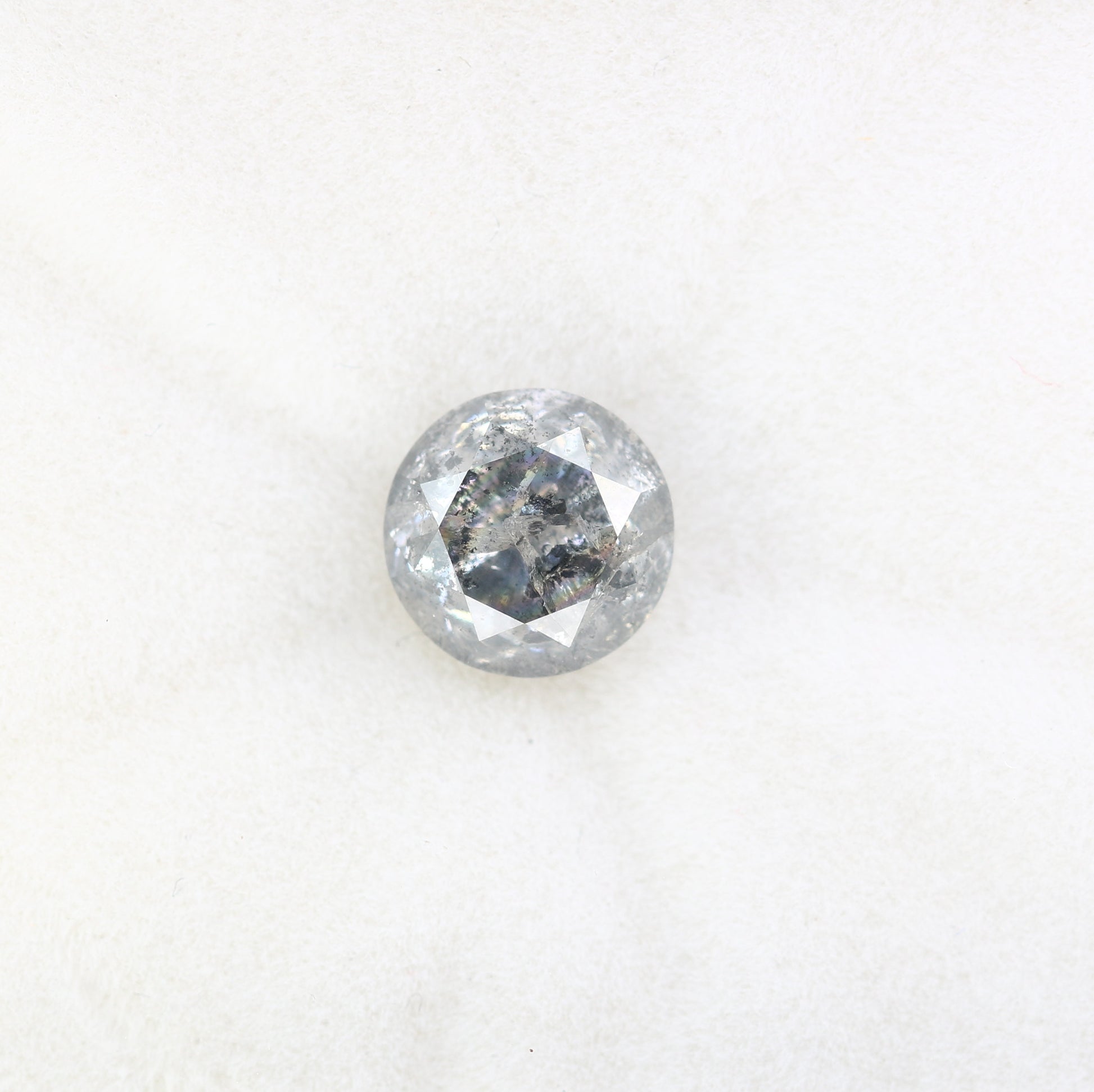 Round Brilliant Cut Loose Diamond 1.86 Carat Natural Salt And Pepper Diamond For Galaxy Ring - JayKrishna Diamond