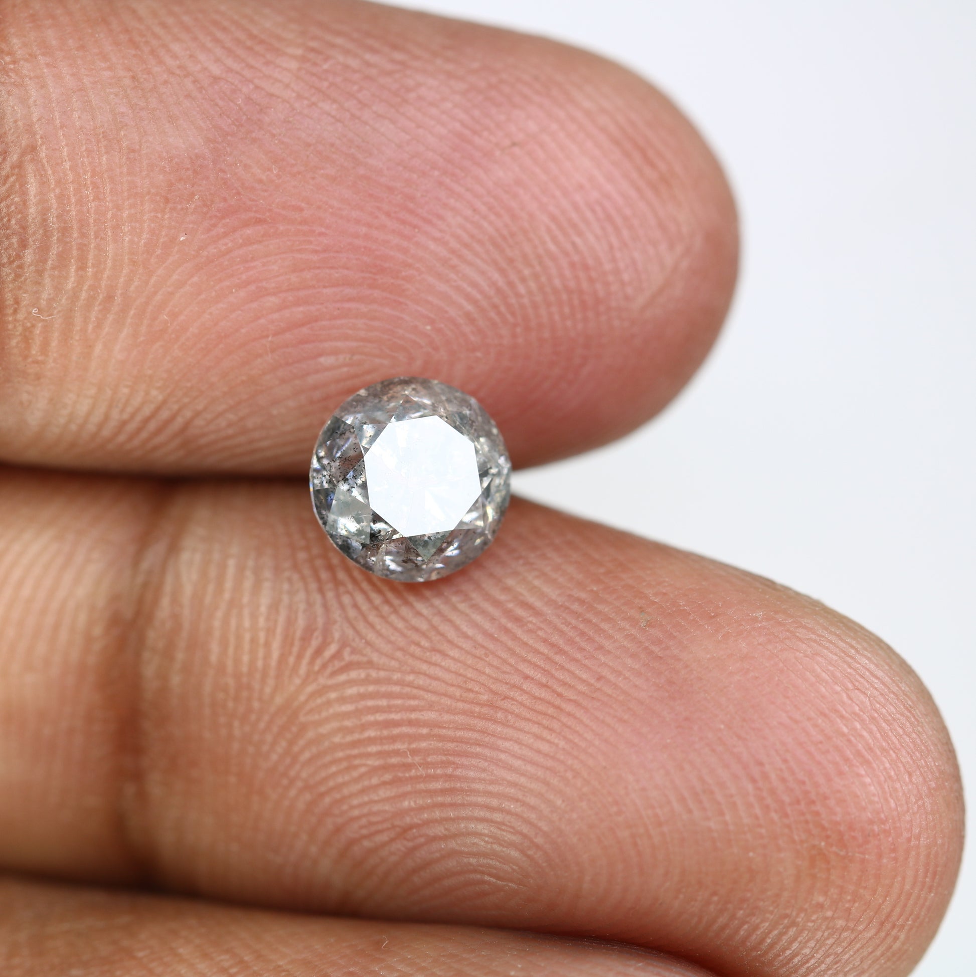 Round Brilliant Cut Loose Diamond 1.86 Carat Natural Salt And Pepper Diamond For Galaxy Ring - JayKrishna Diamond