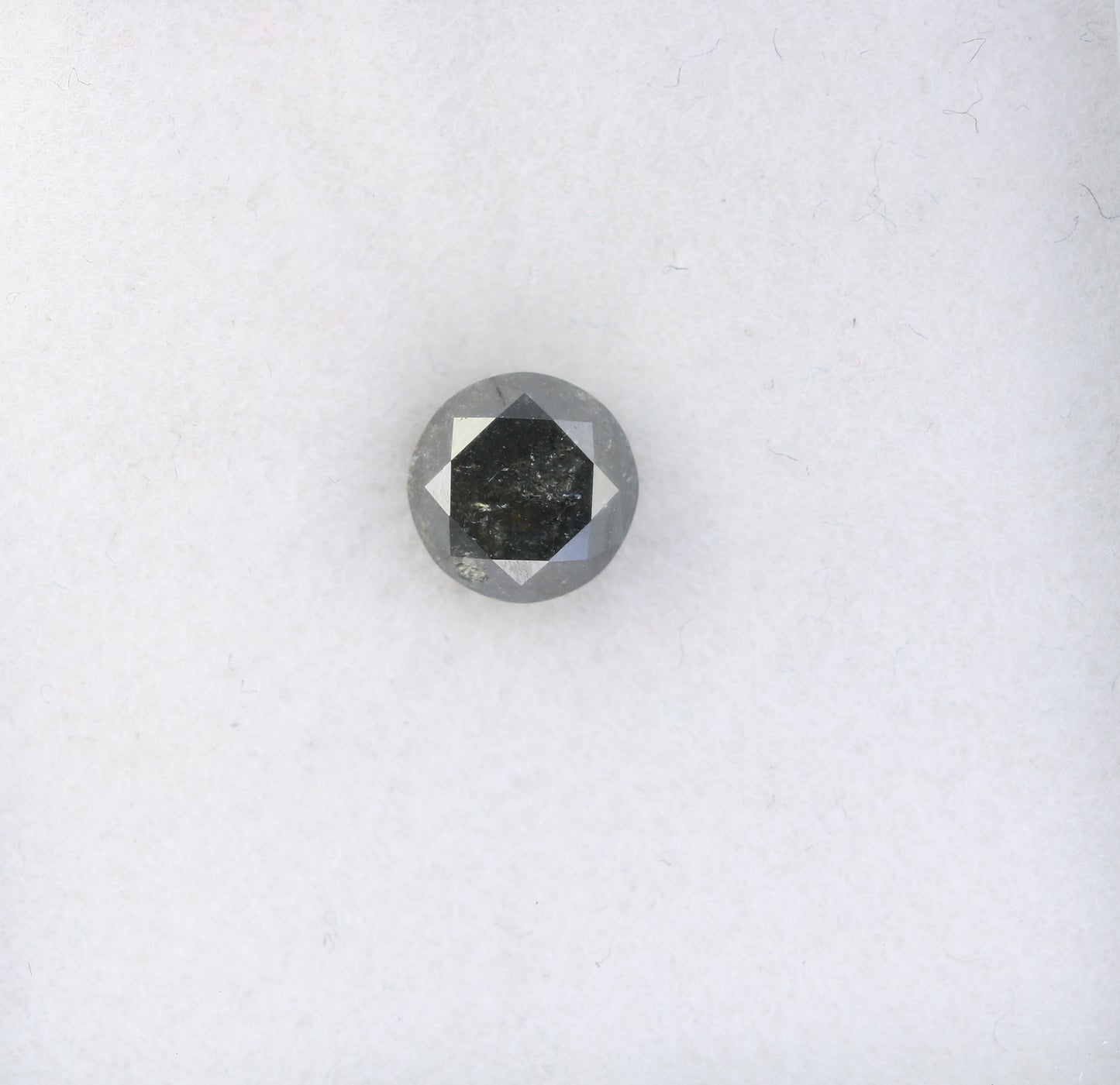 1.11 CT Salt and Pepper Round Brilliant Cut Diamond For Engagement Ring - JayKrishna Diamond
