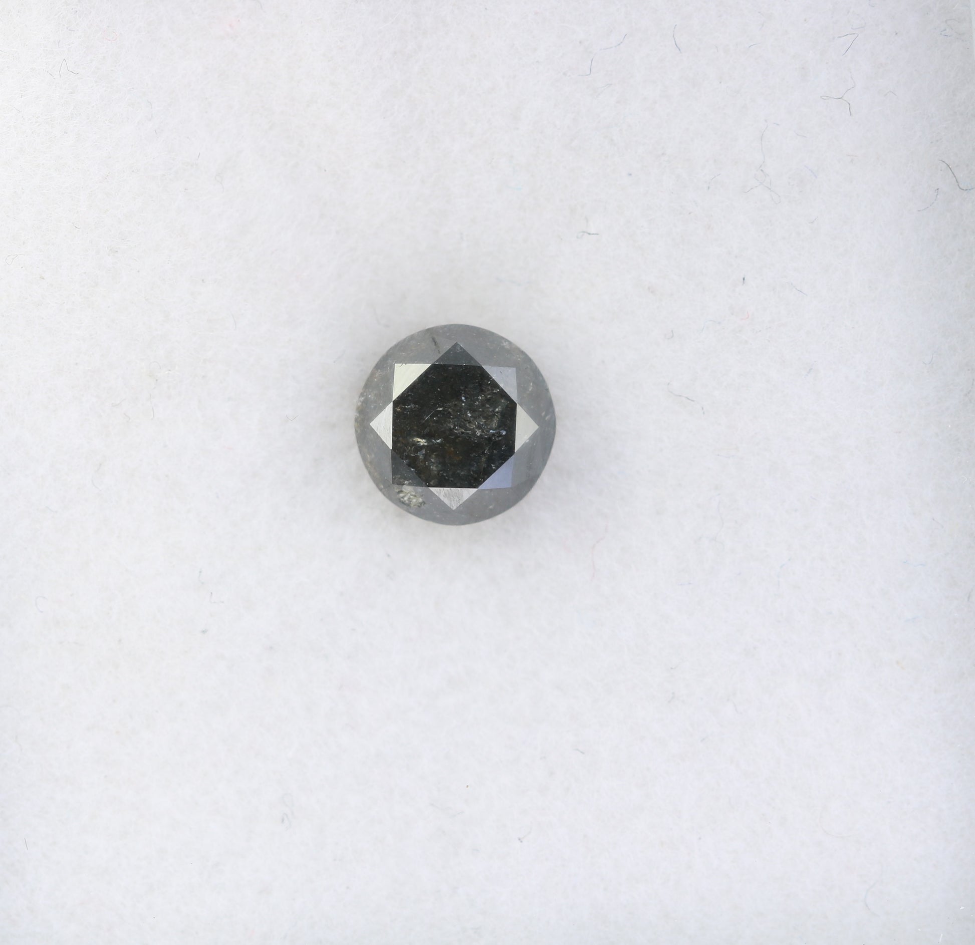 1.11 CT Salt and Pepper Round Brilliant Cut Diamond For Engagement Ring - JayKrishna Diamond