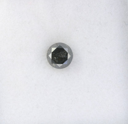 1.11 CT Salt and Pepper Round Brilliant Cut Diamond For Engagement Ring - JayKrishna Diamond