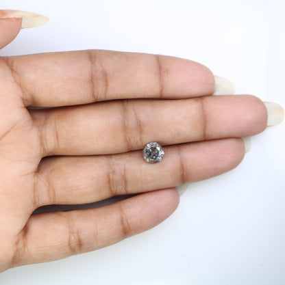 Round Brilliant Cut Loose Diamond 1.86 Carat Natural Salt And Pepper Diamond For Galaxy Ring - JayKrishna Diamond