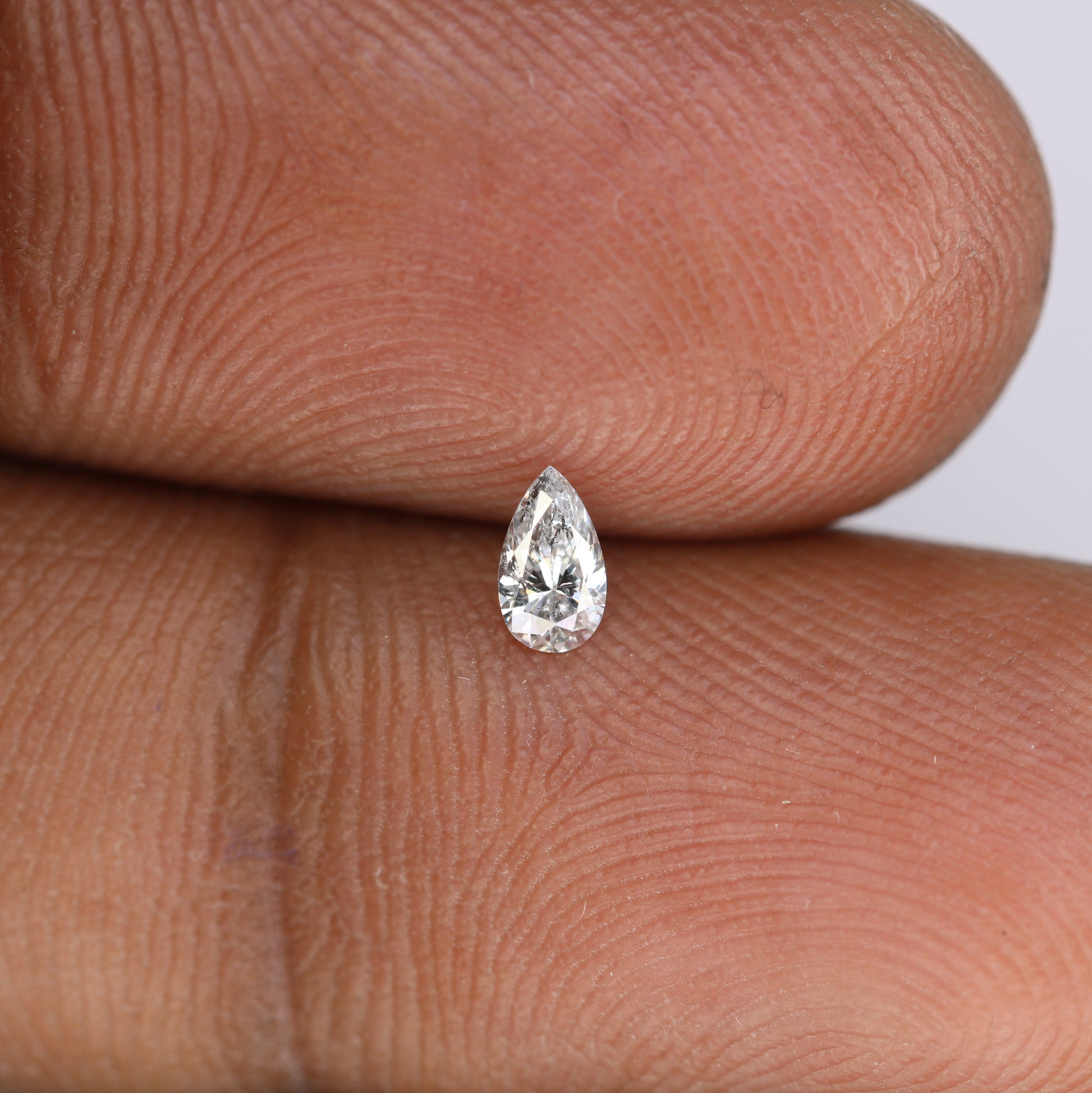 0.16 CT Natural Salt and Pepper Pear Shape Diamond - Perfect for Engagement Rings, Necklaces, Earrings, and Bracelets - JayKrishna Diamond