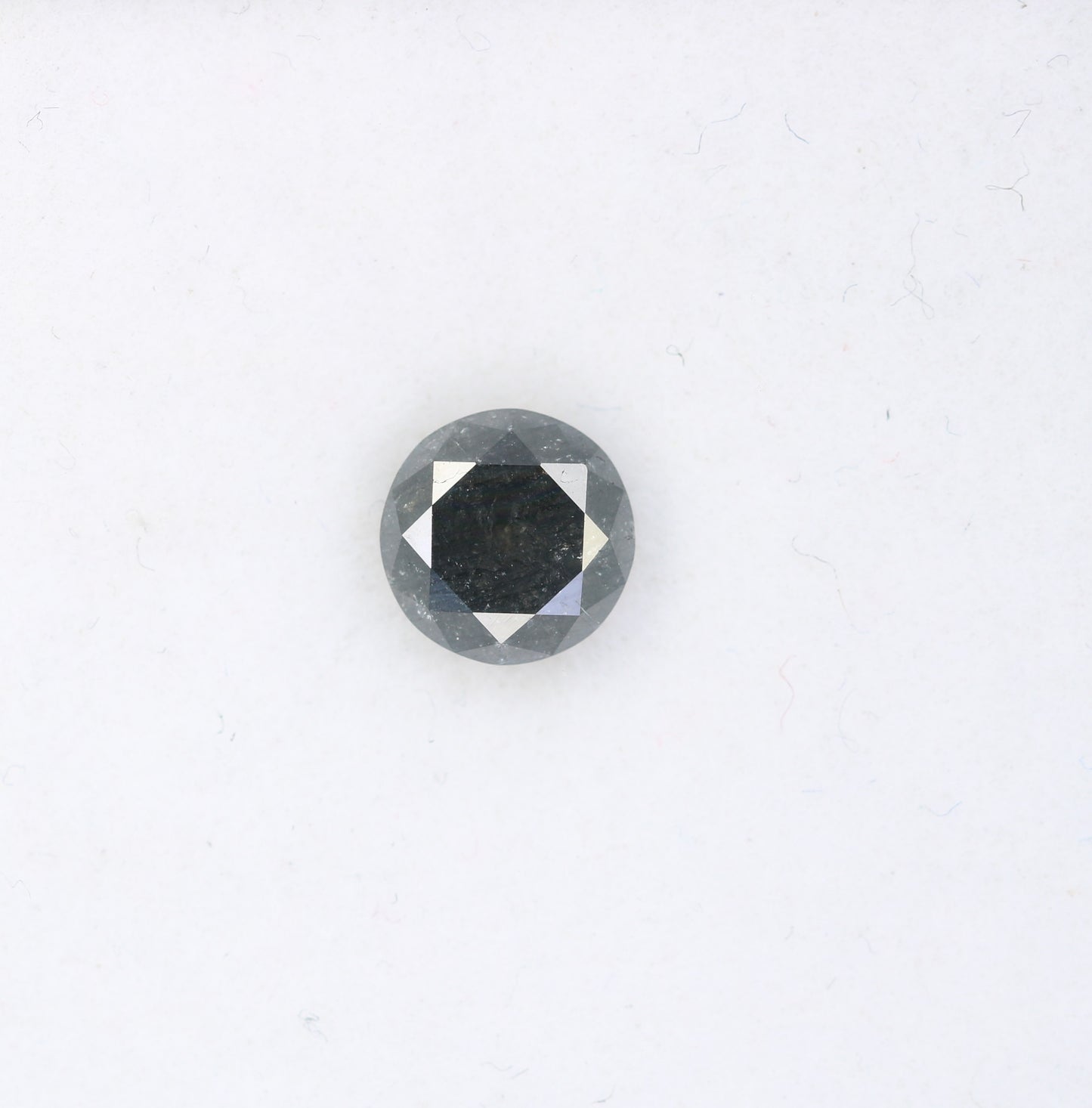 0.97 CT Salt and Pepper Round Brilliant Cut Diamond For Engagement Ring - JayKrishna Diamond
