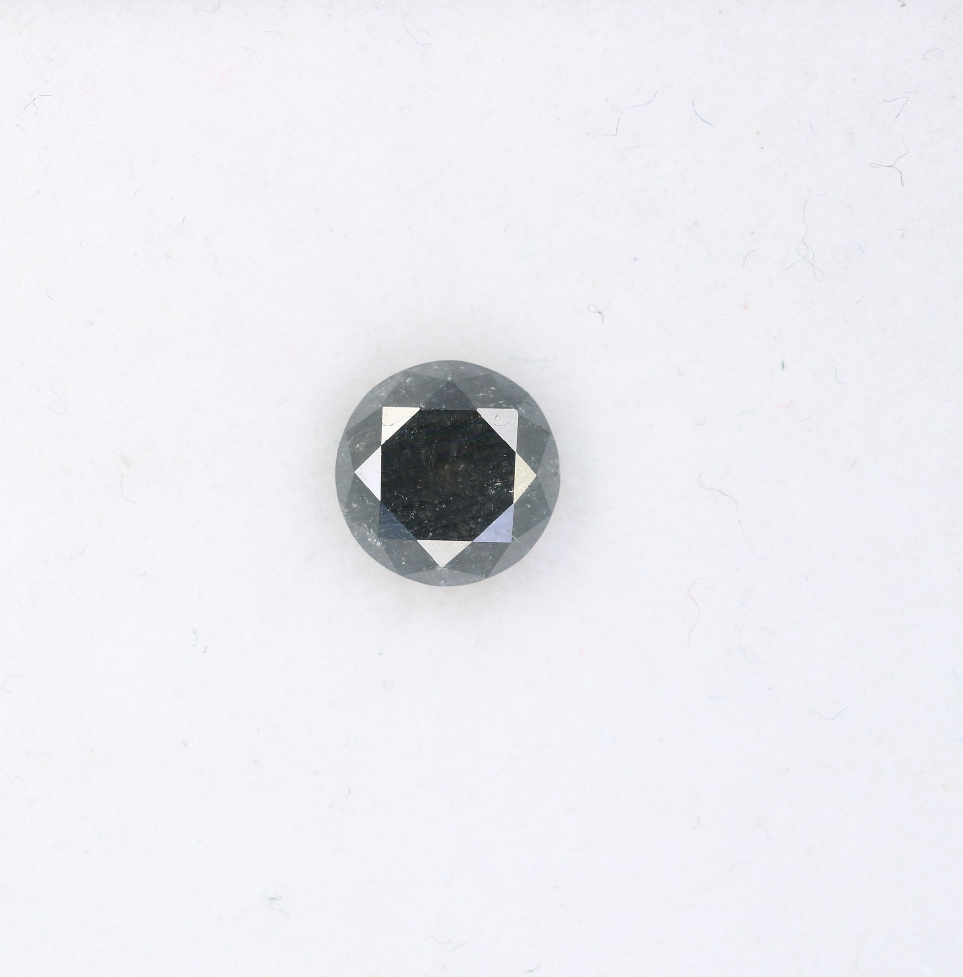 0.97 CT Salt and Pepper Round Brilliant Cut Diamond For Engagement Ring - JayKrishna Diamond