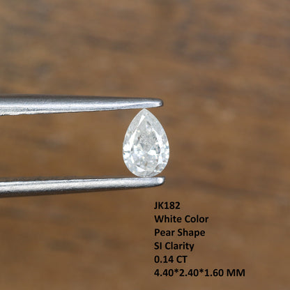 0.14 CT Pear Shape White Natural Diamond – Ideal for Engagement Rings, Diamond Rings, Necklaces, Earrings, and Bracelets - JayKrishna Diamond