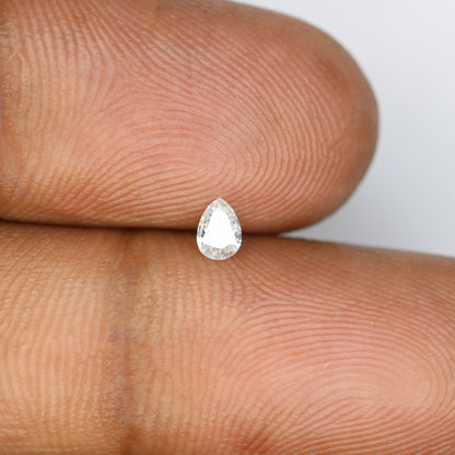 0.16 CT Salt and Pepper Pear Shape Natural Diamond - Ideal for Engagement Rings and Custom Jewelry - JayKrishna Diamond