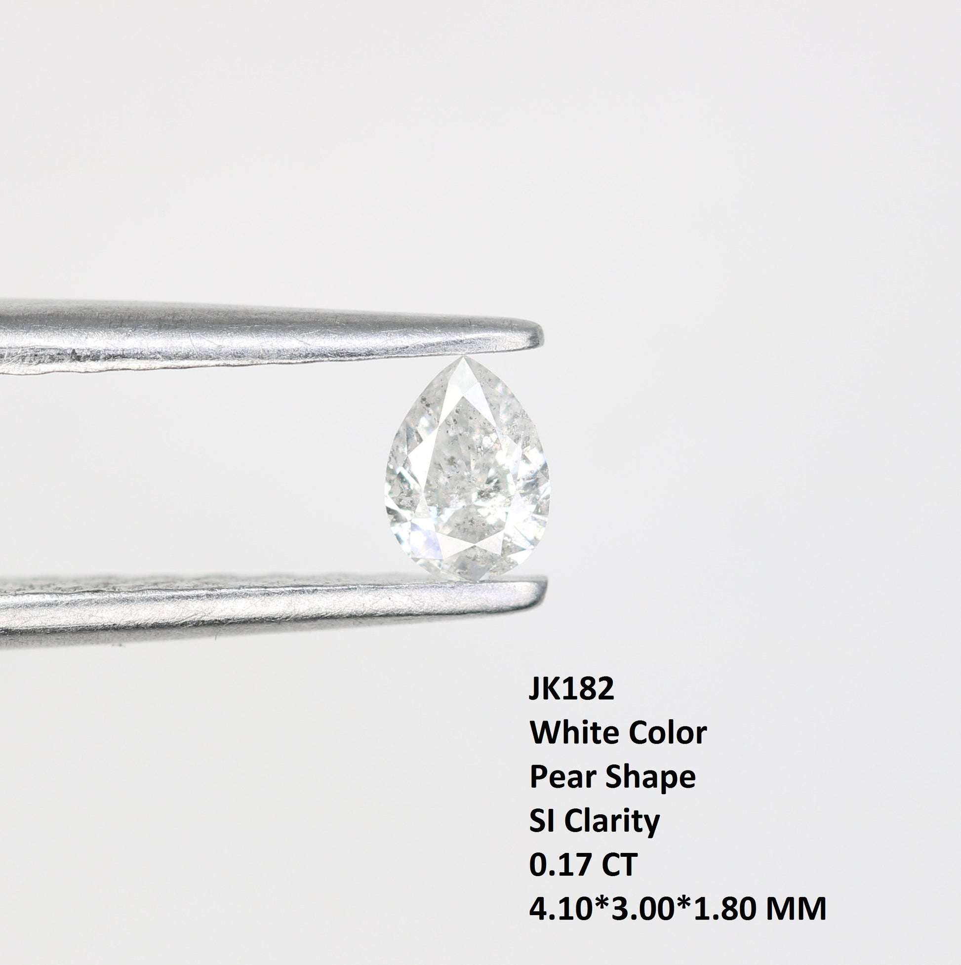 0.17 CT Pear Shape White Salt and Pepper Loose Diamond - Ideal for Engagement Rings, Necklaces, Earrings, and Custom Jewelry - JayKrishna Diamond