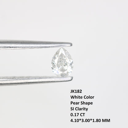 0.17 CT Pear Shape White Salt and Pepper Loose Diamond - Ideal for Engagement Rings, Necklaces, Earrings, and Custom Jewelry - JayKrishna Diamond