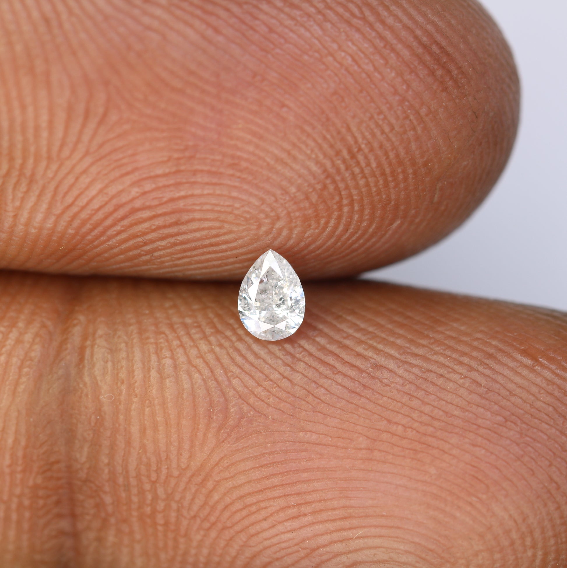 0.17 CT Pear Shape White Salt and Pepper Loose Diamond - Ideal for Engagement Rings, Necklaces, Earrings, and Custom Jewelry - JayKrishna Diamond
