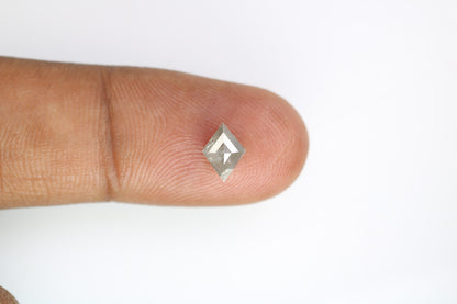 0.84 Carat Natural Salt And Pepper Loose Kite Cut Diamond For Promise Ring - JayKrishna Diamond