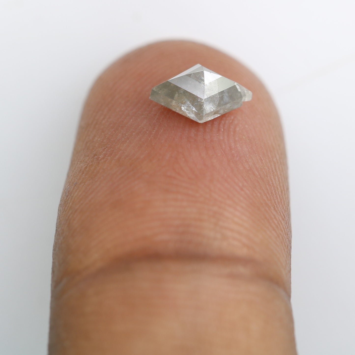 0.84 Carat Natural Salt And Pepper Loose Kite Cut Diamond For Promise Ring - JayKrishna Diamond