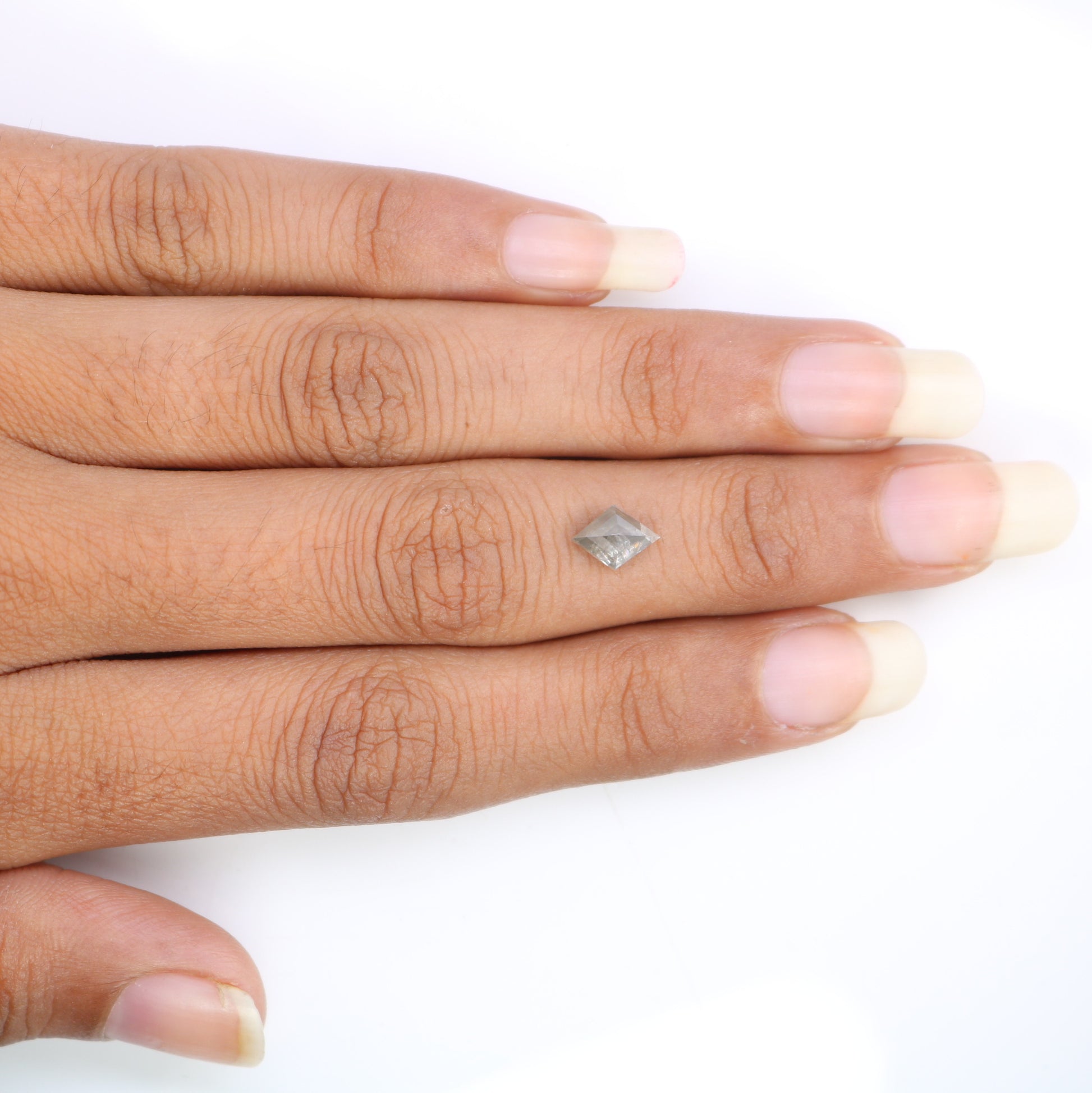 0.84 Carat Natural Salt And Pepper Loose Kite Cut Diamond For Promise Ring - JayKrishna Diamond