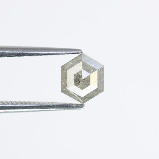 0.99 Carat Hexagon Shaped Loose Salt And Pepper Diamond For Engagement Ring - JayKrishna Diamond