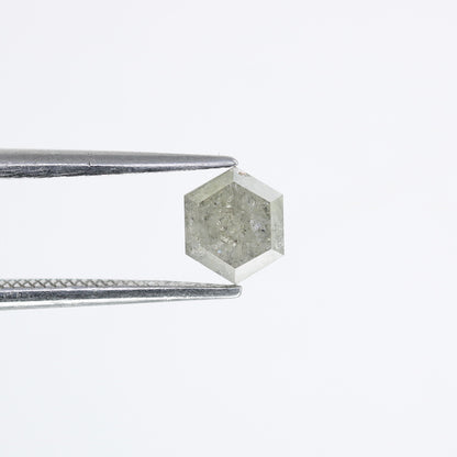 0.99 Carat Hexagon Shaped Loose Salt And Pepper Diamond For Engagement Ring - JayKrishna Diamond