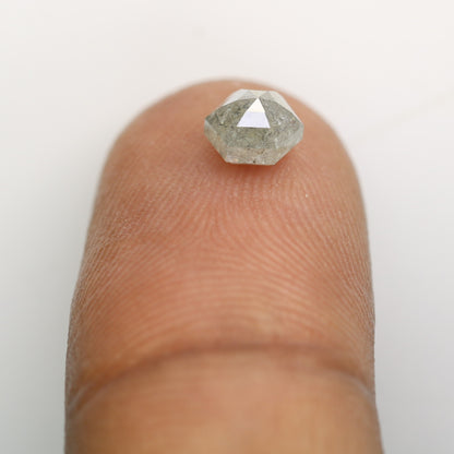0.99 Carat Hexagon Shaped Loose Salt And Pepper Diamond For Engagement Ring - JayKrishna Diamond