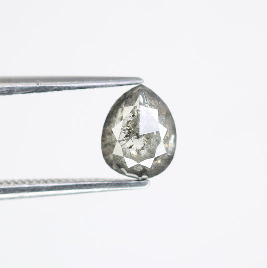 1.02 Carat Loose Pear Shaped Natural Salt And Pepper Diamond For Wedding Ring - JayKrishna Diamond