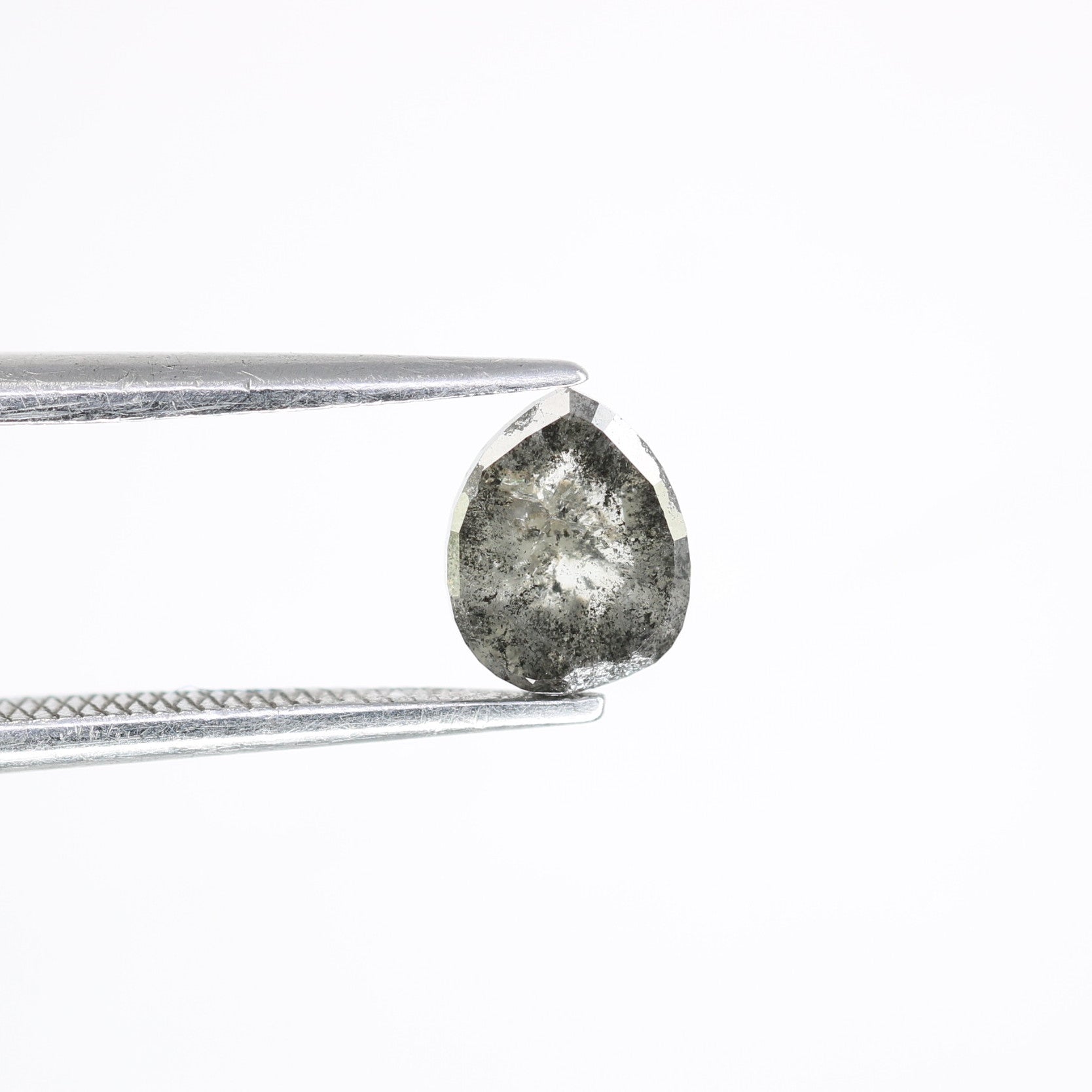 1.02 Carat Loose Pear Shaped Natural Salt And Pepper Diamond For Wedding Ring - JayKrishna Diamond