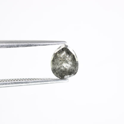 1.02 Carat Loose Pear Shaped Natural Salt And Pepper Diamond For Wedding Ring - JayKrishna Diamond