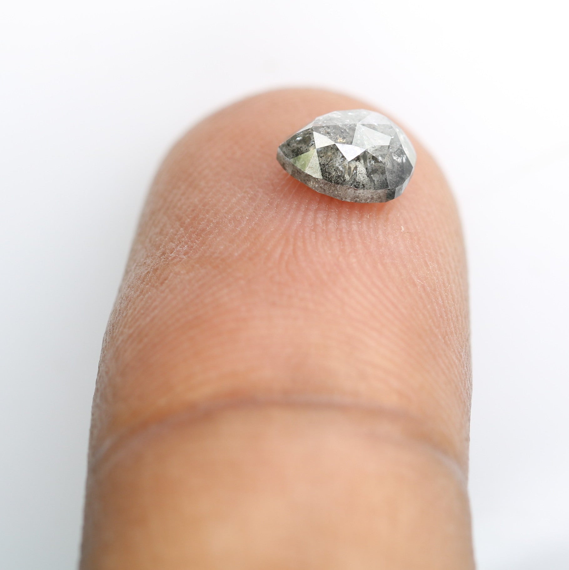 1.02 Carat Loose Pear Shaped Natural Salt And Pepper Diamond For Wedding Ring - JayKrishna Diamond