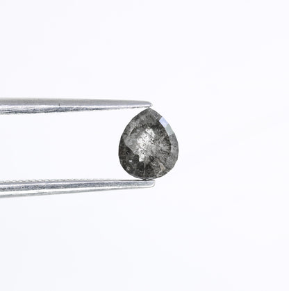 0.76 Carat Natural Pear Shaped Salt And Pepper Loose Diamond For Wedding Ring - JayKrishna Diamond