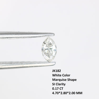 0.17 CT Loose White Marquise Shape Salt and Pepper Diamond - Ideal for Engagement Rings, Necklaces, Earrings, and Custom Jewelry - JayKrishna Diamond