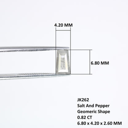 0.82 Carat Natural Loose Salt And Pepper Geometric Shaped Diamond For Wedding Ring - JayKrishna Diamond