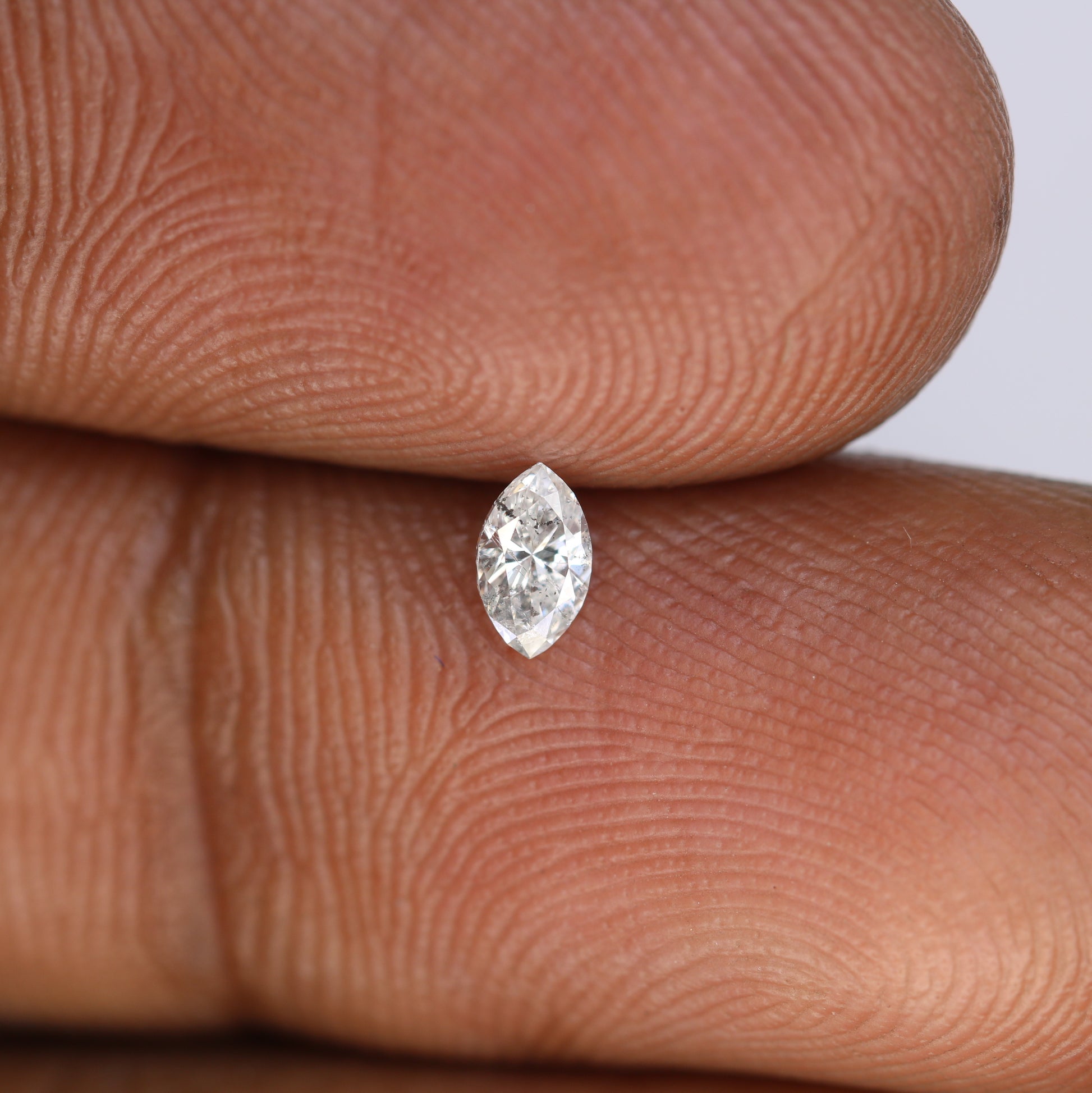 0.17 CT Loose White Marquise Shape Salt and Pepper Diamond - Ideal for Engagement Rings, Necklaces, Earrings, and Custom Jewelry - JayKrishna Diamond