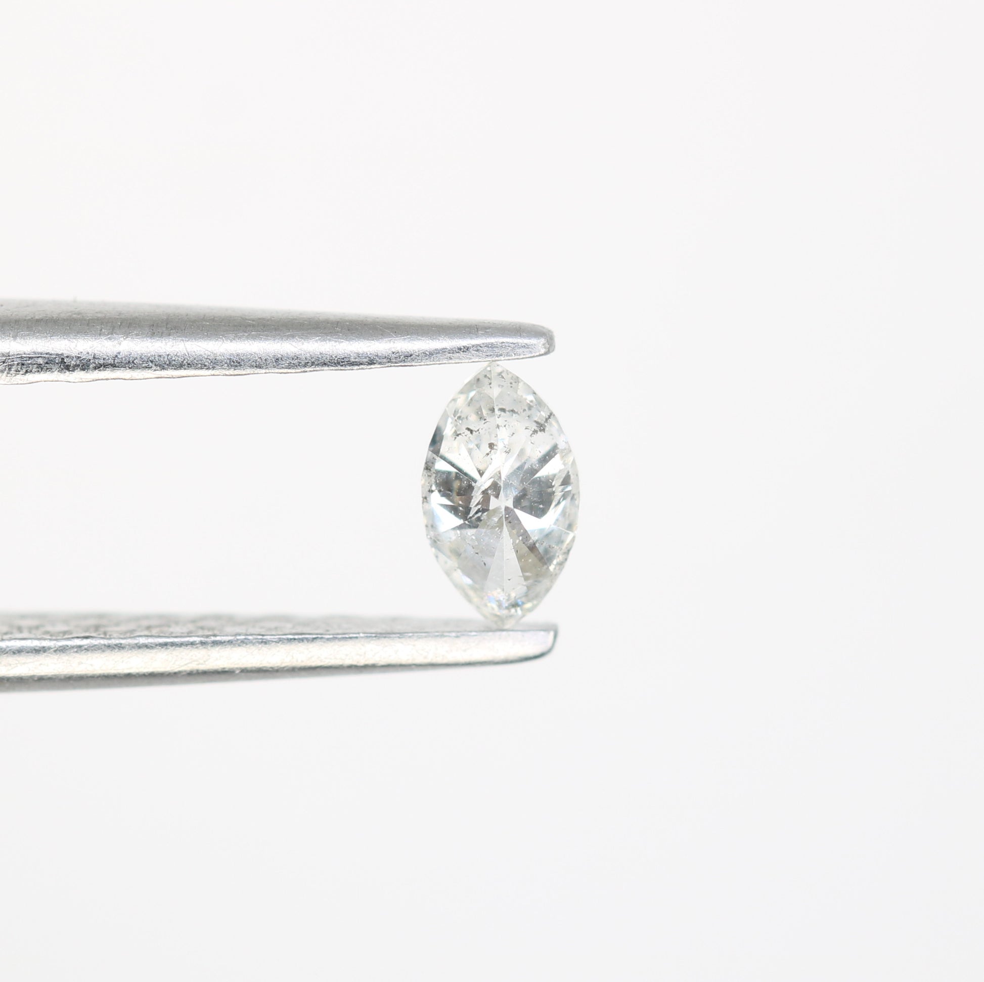 0.17 CT Loose White Marquise Shape Salt and Pepper Diamond - Ideal for Engagement Rings, Necklaces, Earrings, and Custom Jewelry - JayKrishna Diamond