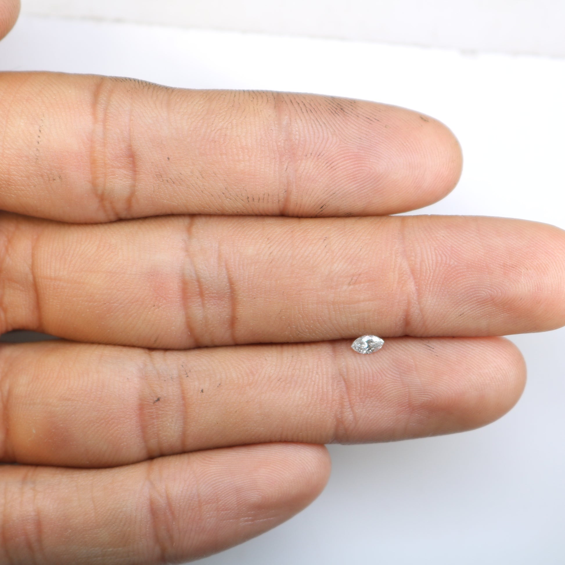 0.17 CT Loose White Marquise Shape Salt and Pepper Diamond - Ideal for Engagement Rings, Necklaces, Earrings, and Custom Jewelry - JayKrishna Diamond