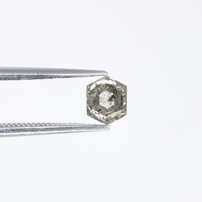 0.54 CT Loose Salt And Pepper Hexagon Shaped Diamond For Galaxy Ring - JayKrishna Diamond