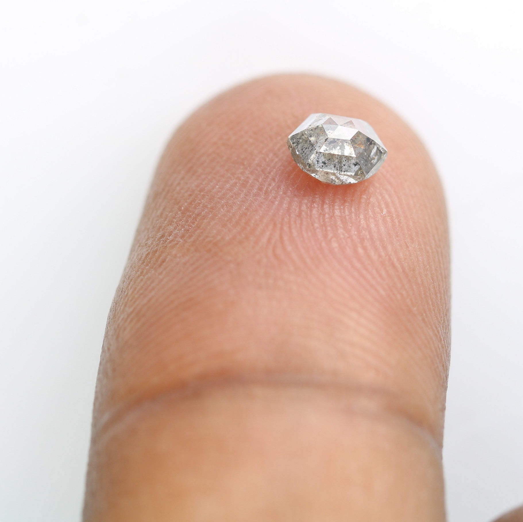 0.54 CT Loose Salt And Pepper Hexagon Shaped Diamond For Galaxy Ring - JayKrishna Diamond