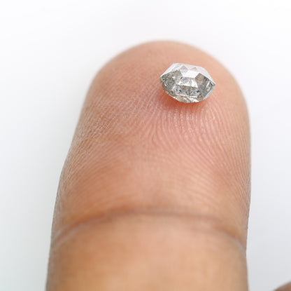 0.54 CT Loose Salt And Pepper Hexagon Shaped Diamond For Galaxy Ring - JayKrishna Diamond