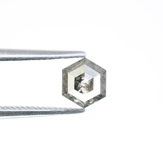 0.70 Carat Loose Hexagon Shaped Natural Salt And Pepper Diamond For Wedding Ring - JayKrishna Diamond