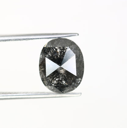 3.84 CT Natural Oval Shape Salt and Pepper Diamond For Engagement Ring - JayKrishna Diamond