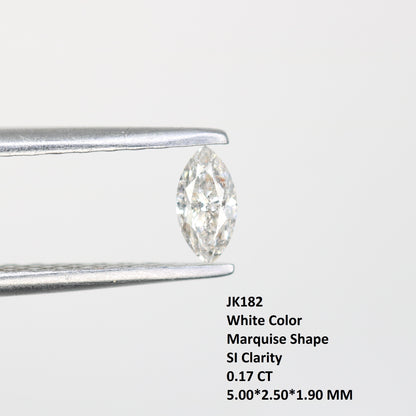 0.17 CT White Marquise Shape Loose Salt and Pepper Diamond - Ideal for Engagement Rings, Necklaces, Earrings, and Custom Jewelry - JayKrishna Diamond