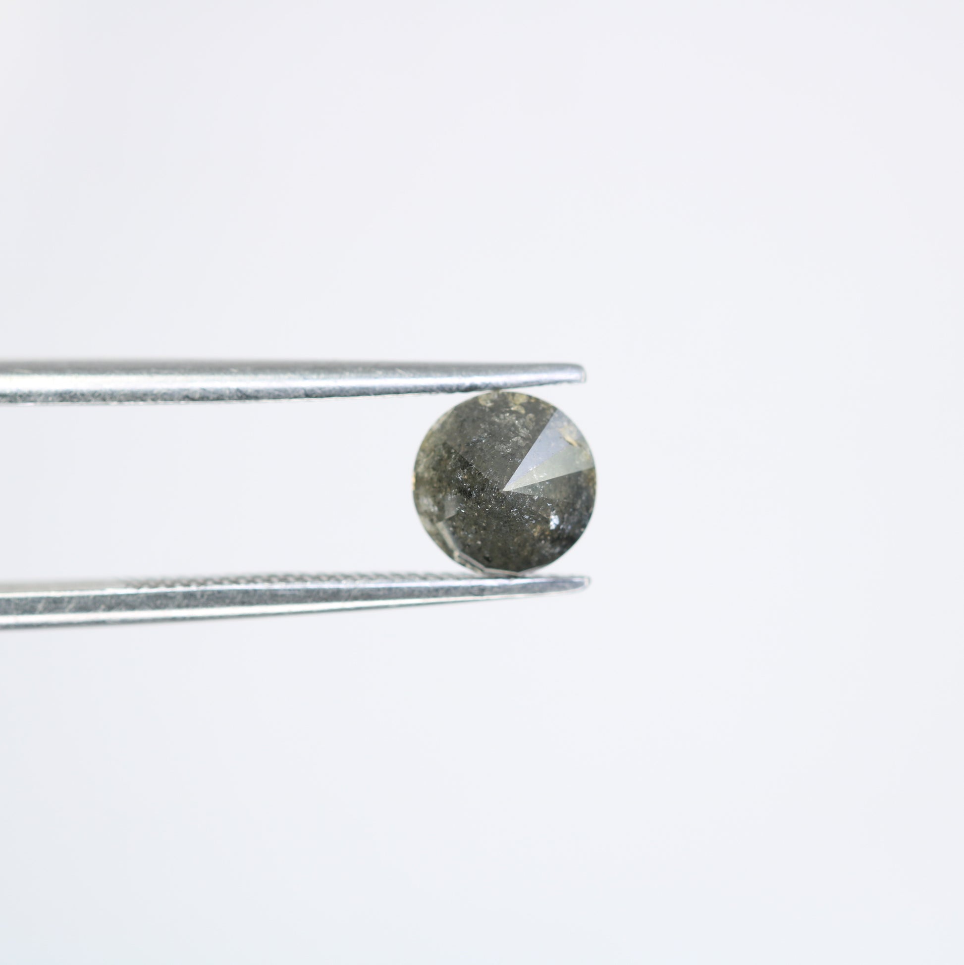 0.92 CT Round Brilliant Cut Salt and Pepper Diamond For Engagement Ring - JayKrishna Diamond