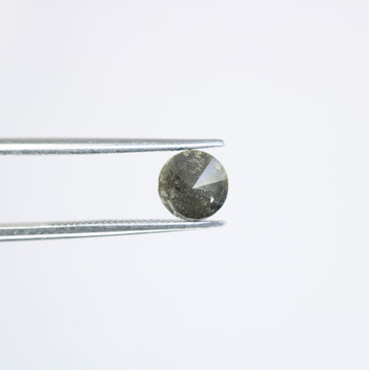0.92 CT Round Brilliant Cut Salt and Pepper Diamond For Engagement Ring - JayKrishna Diamond